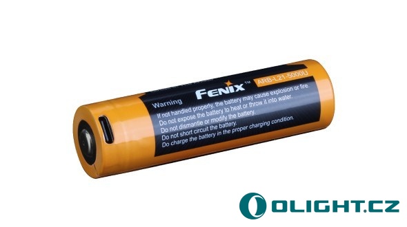 Dobíjecí baterie Fenix 21700 5000 mAh s USB-C (Li-Ion)