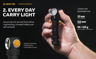 Čelovka Armytek Wizard C2 Pro Nichia Warm (CRI 90+)