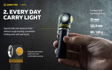 Čelovka Armytek Elf C2 USB-C Warm (teplý odstín)