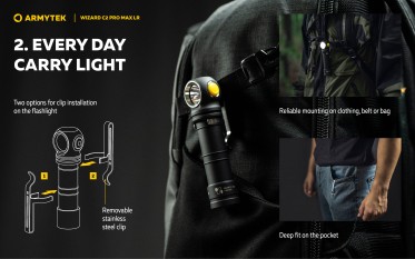 Čelovka Armytek Wizard C2 Pro MAX LR Warm (teplé světlo)