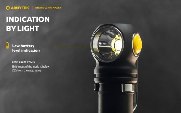 Čelovka Armytek Wizard C2 Pro MAX LR Warm (teplé světlo)