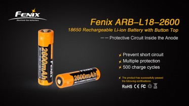 Akumulátor Fenix 18650 2600mAh (Li-Ion)